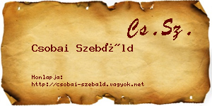 Csobai Szebáld névjegykártya